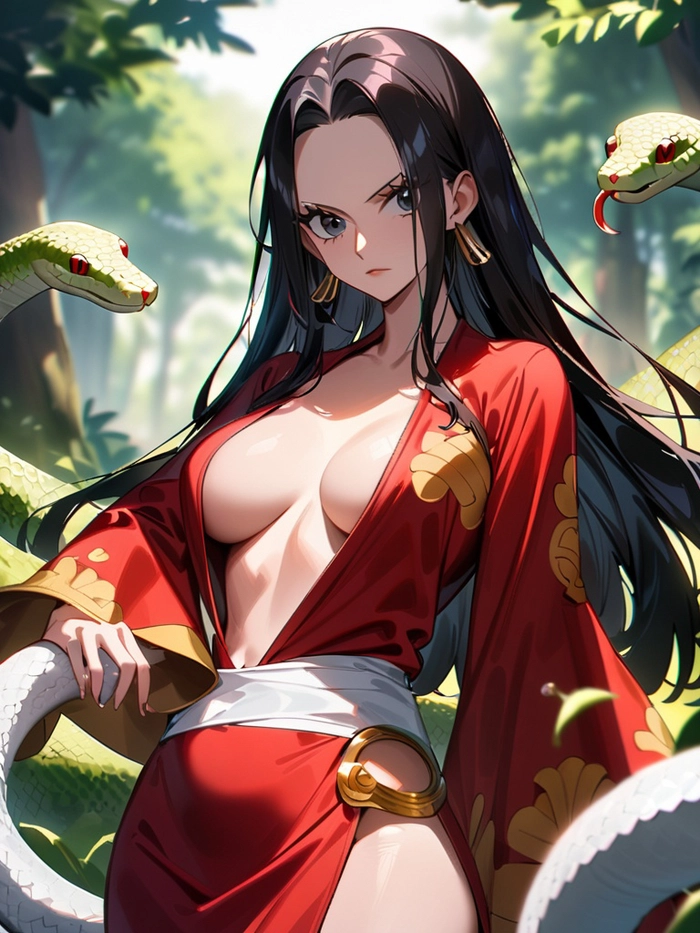 Boa Hancock sexy trong váy đỏ
