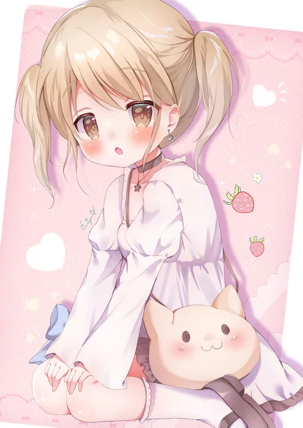 ảnh cute anime chibi và con gấu