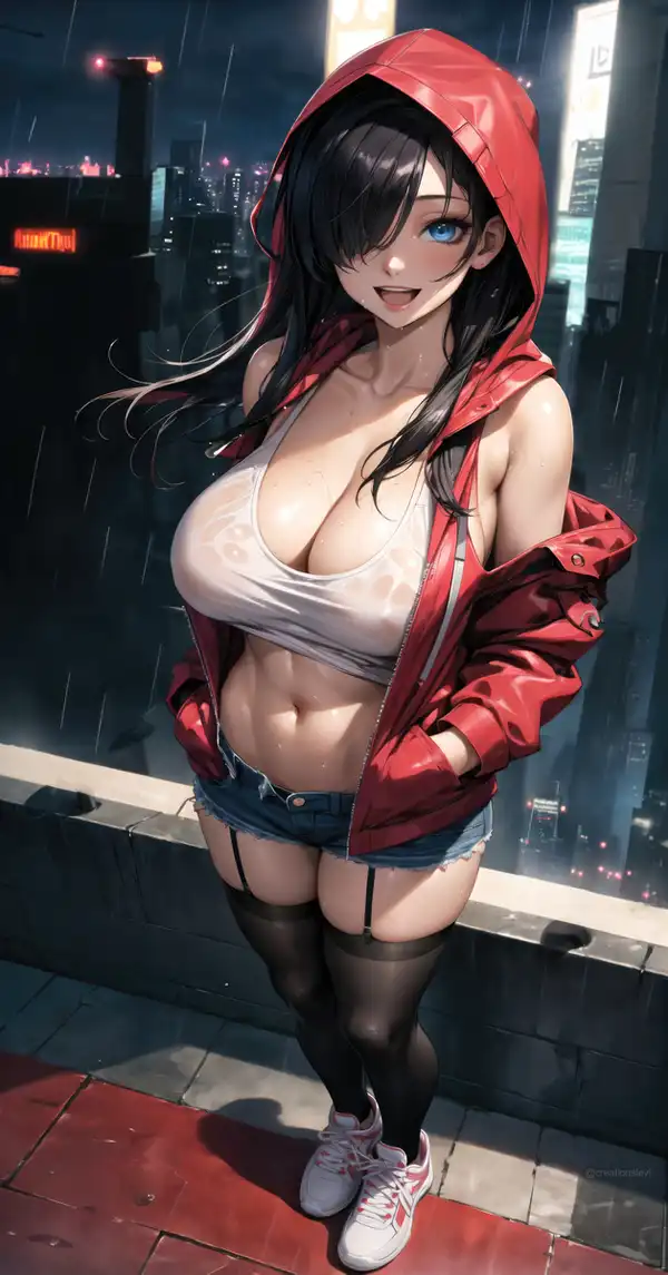 ảnh anime girl sexy đội mũ đỏ 