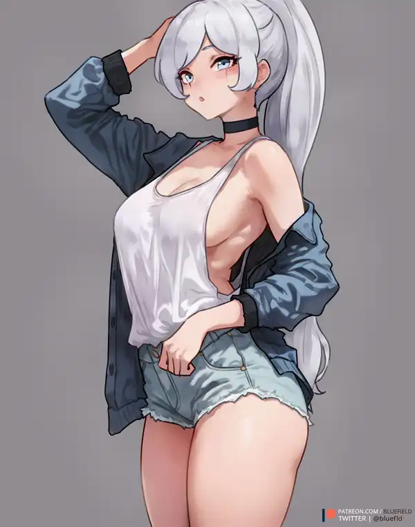 Ảnh anime girl sexy chụp góc nghiêng