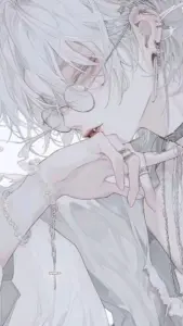 ảnh anime nam tóc trắng