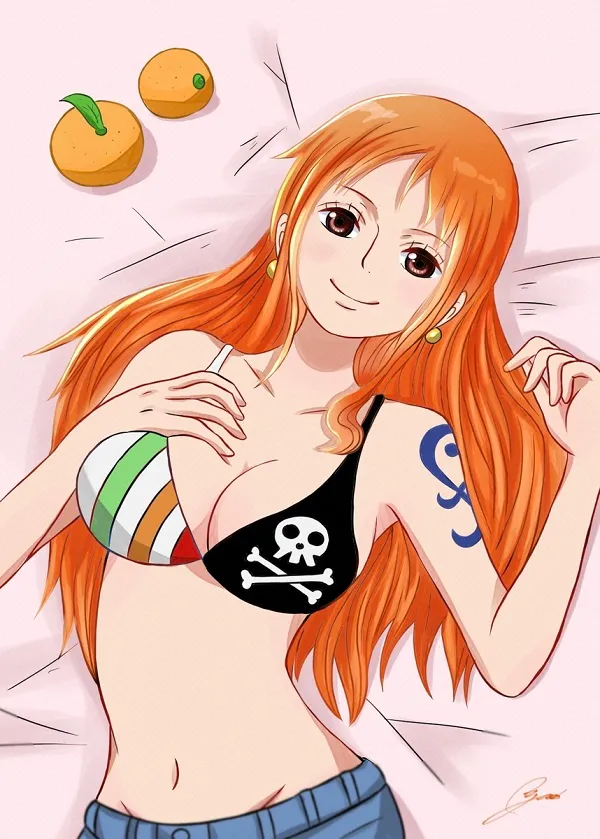 ảnh anime ngầu One Piece tóc cam