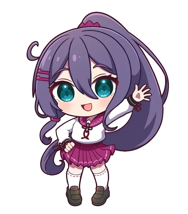 ảnh anime nữ chibi tóc dài tím