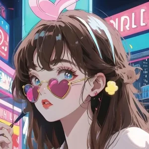 BST 99+ ảnh anime nữ cute đeo kính đặt làm hình nền