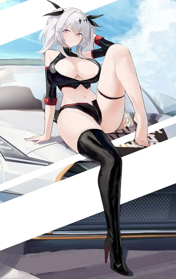 ảnh anime sexy ngồi trên xe