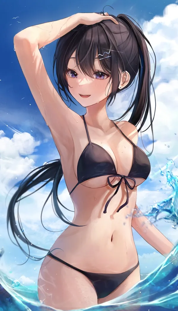 ảnh anime sexy tay lên đầu