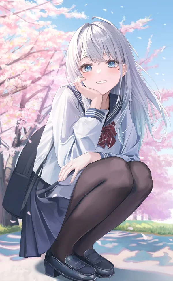 ảnh anime Waifu ngồi xổm