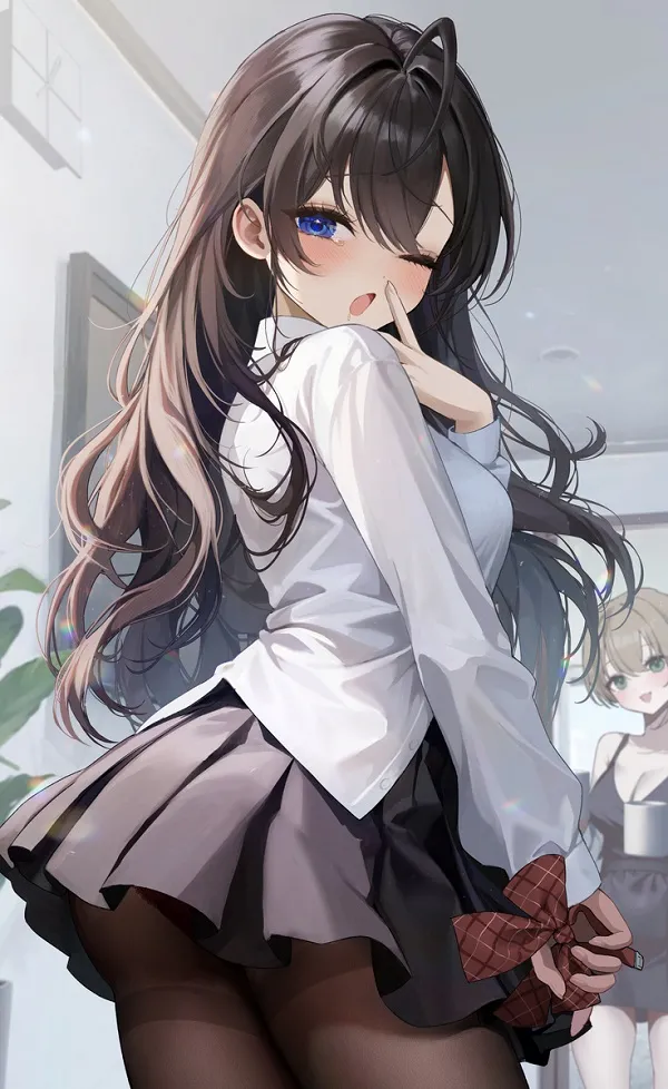 ảnh anime Waifu nháy mắt