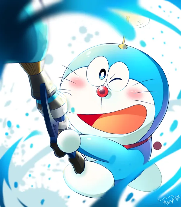 ảnh doraemon anime cute biểu cảm vui vẻ 