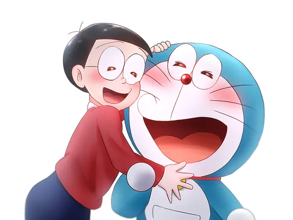 ảnh doraemon anime cute vui vẻ cùng Nobita