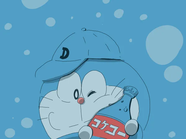 ảnh doraemon anime cute đội mũ 