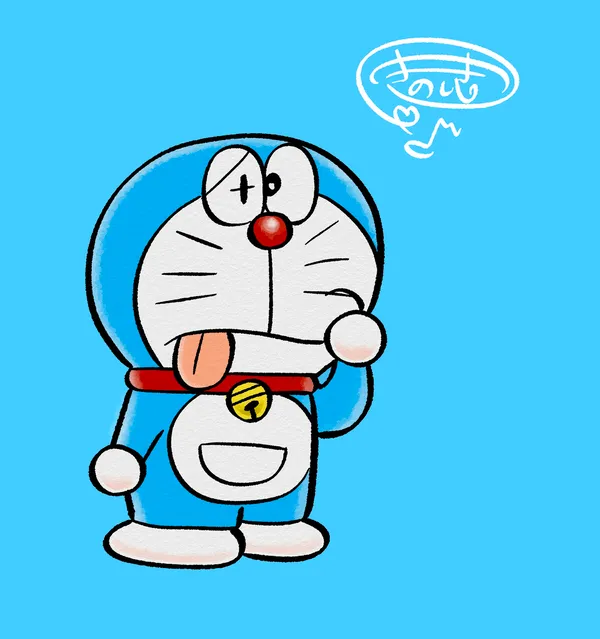 ảnh doraemon anime cute mặt mệt mỏi 