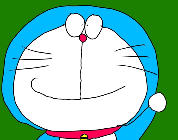 ảnh doraemon anime cute nền xanh