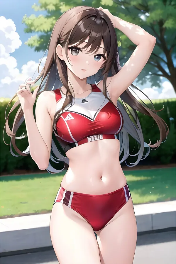 ảnh gái anime sexy đưa tay lên cao