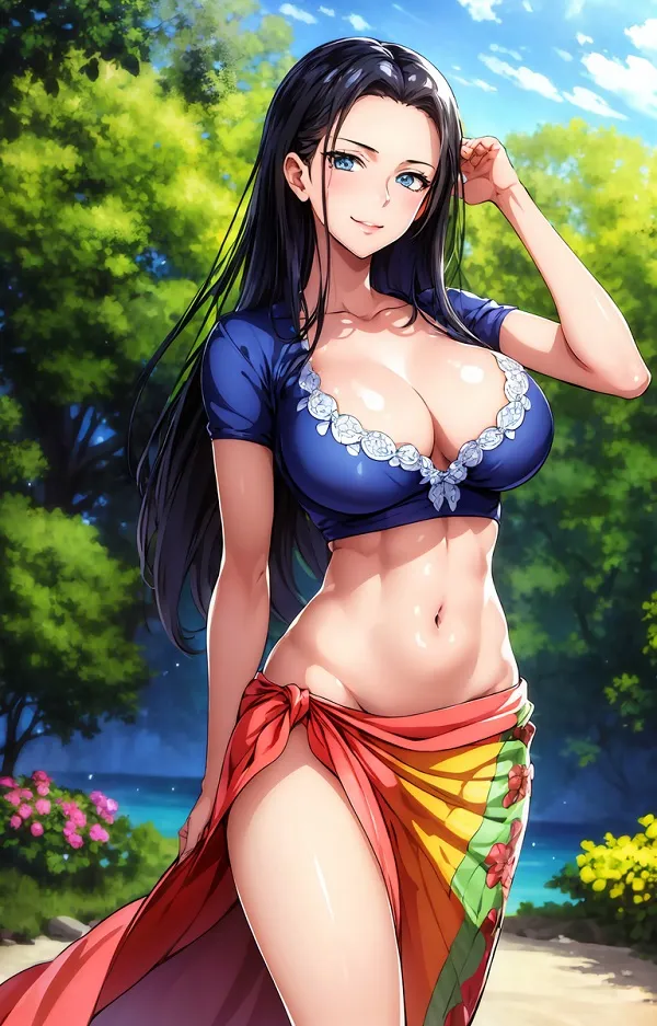 ảnh nico robin đẹp nhất tay vuốt tóc