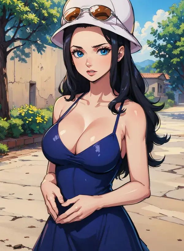 ảnh nico robin đẹp nhất váy hai dây