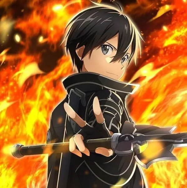 anime kirito bùng cháy 