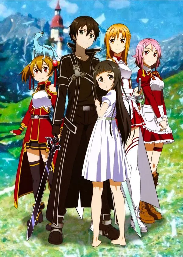 anime kirito cùng các nhân vật khác 