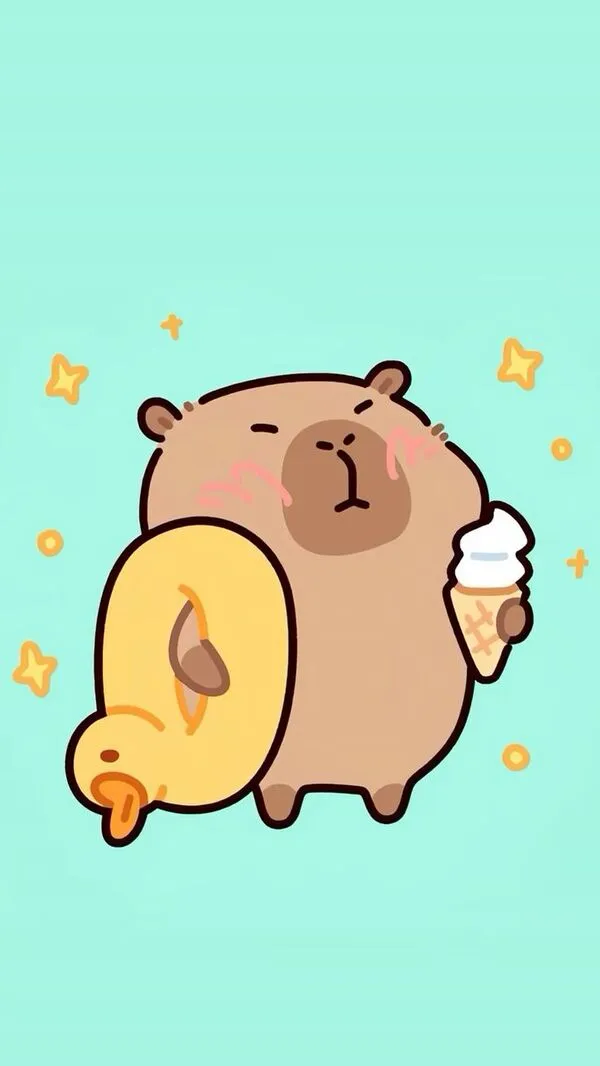 capybara anime hình nền xinh 