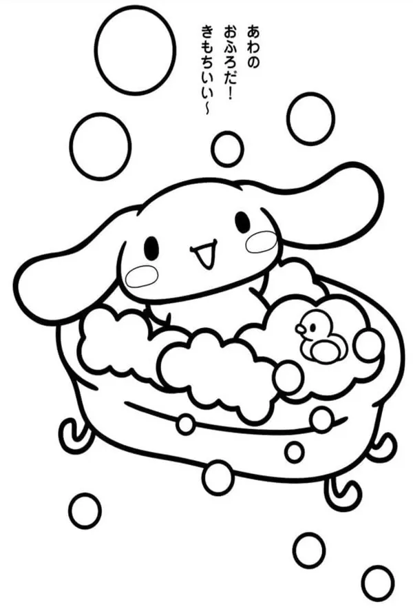 cinnamon roll coloring cùng chú vịt 