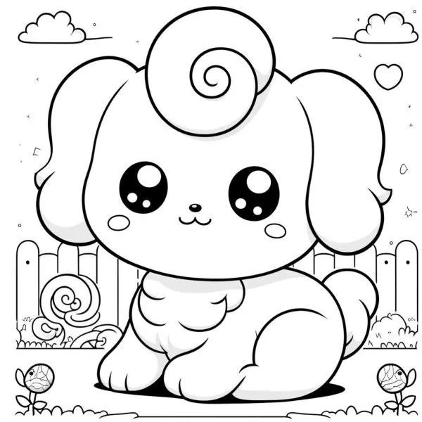 tô màu cinnamoroll anime đẹp 