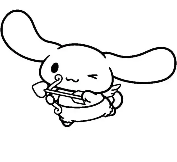 tô màu cinnamoroll anime bắn mũi tên