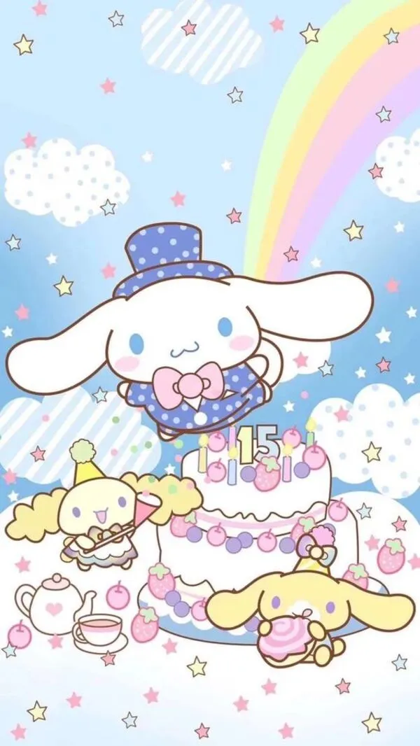 cinnamoroll anime 7 sắc cầu vồng 