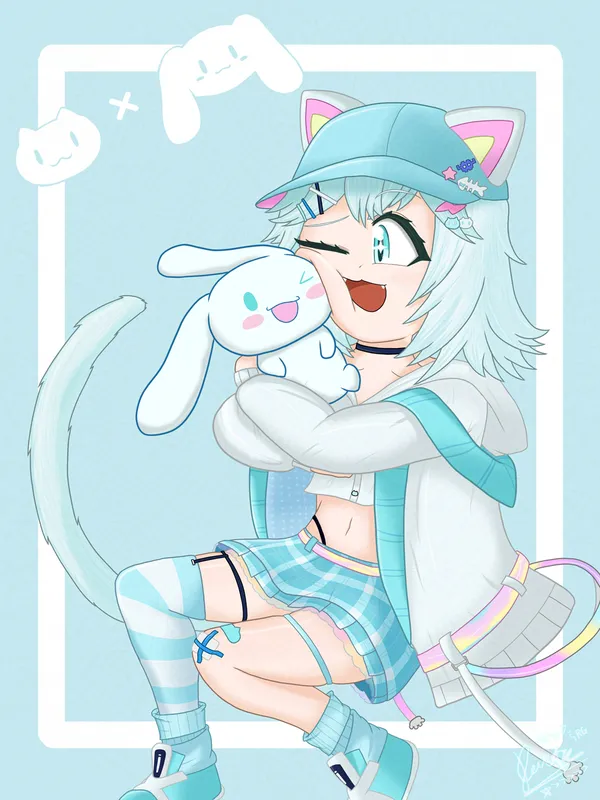 cinnamoroll anime chibi ôm nhau 