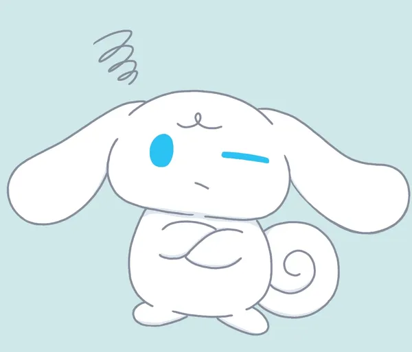 cinnamoroll anime nhắm một mắt cute 