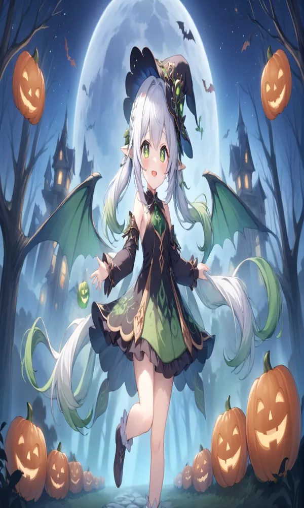 Halloween anime cánh rơi