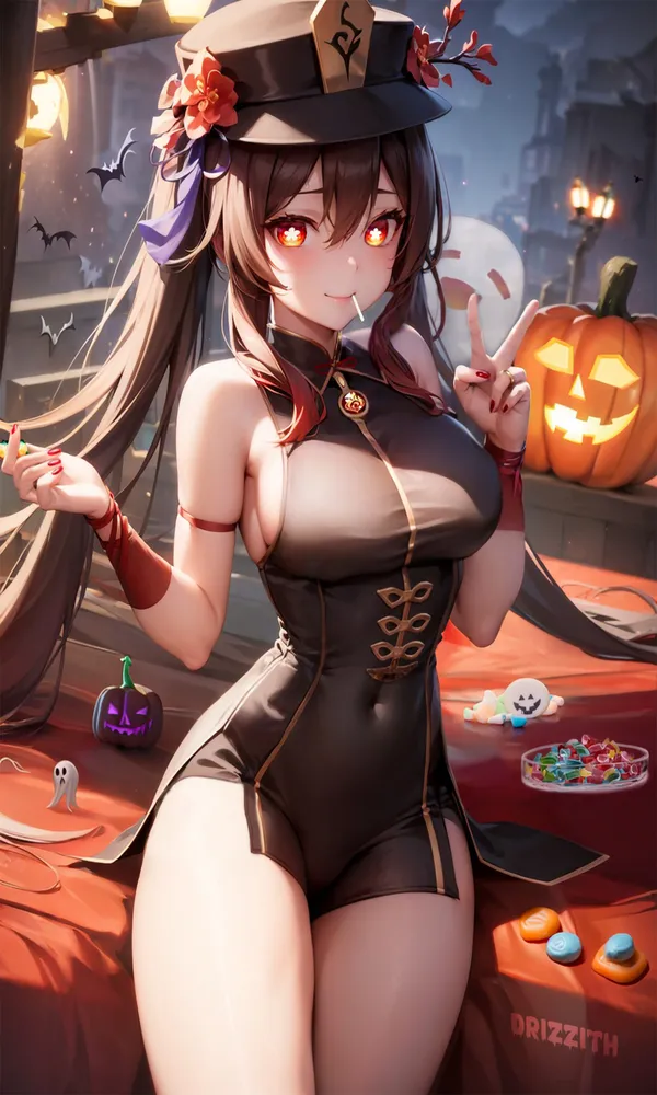 halloween anime ngậm kẹo