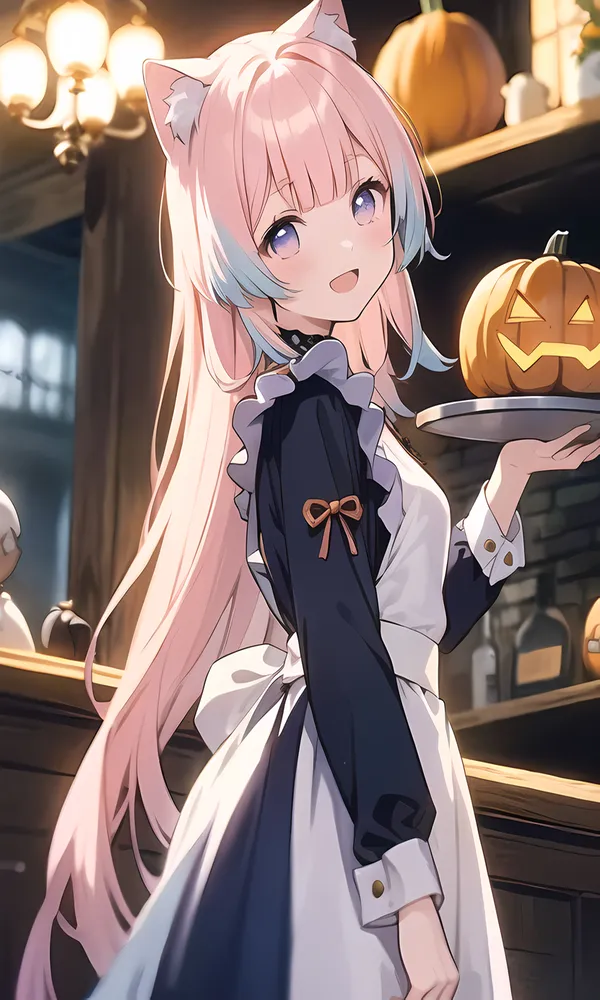 halloween anime tóc hồng