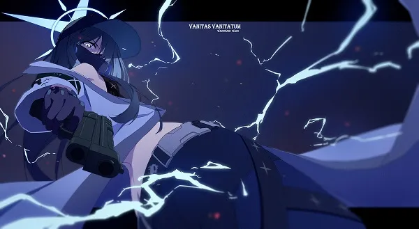 hình ảnh anime nữ ngầu đeo khẩu trang súng ngắn