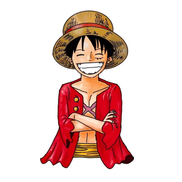 luffy one piece anime đang cười 