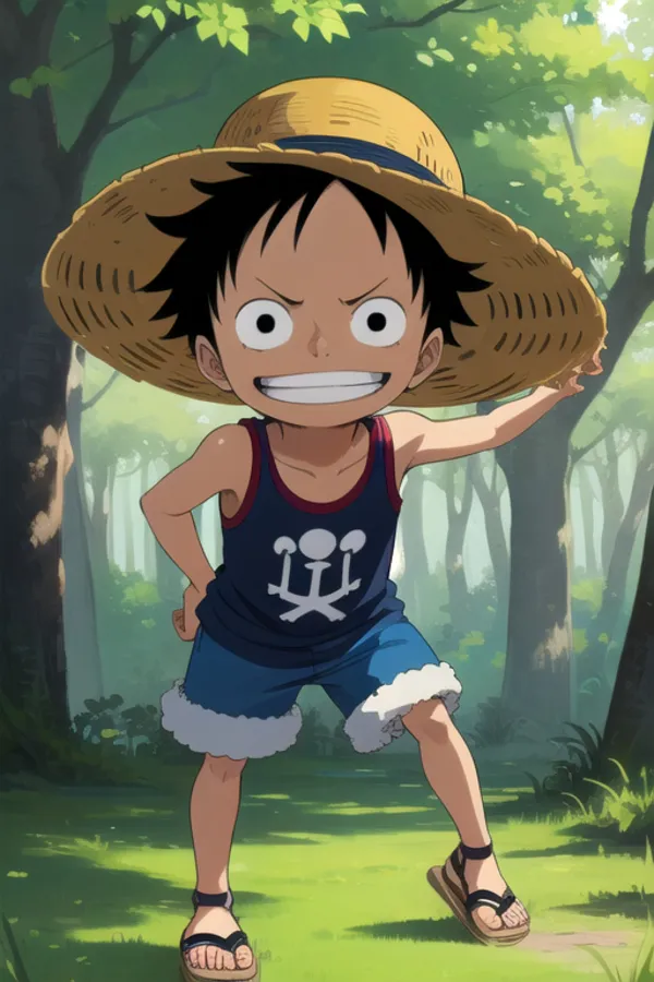 luffy one piece anime mặt tức giận 