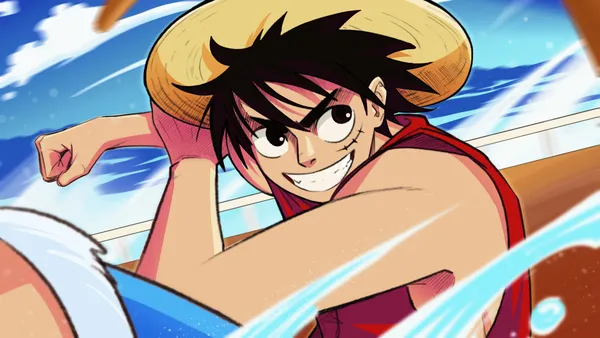 luffy one piece anime dũng cảm 