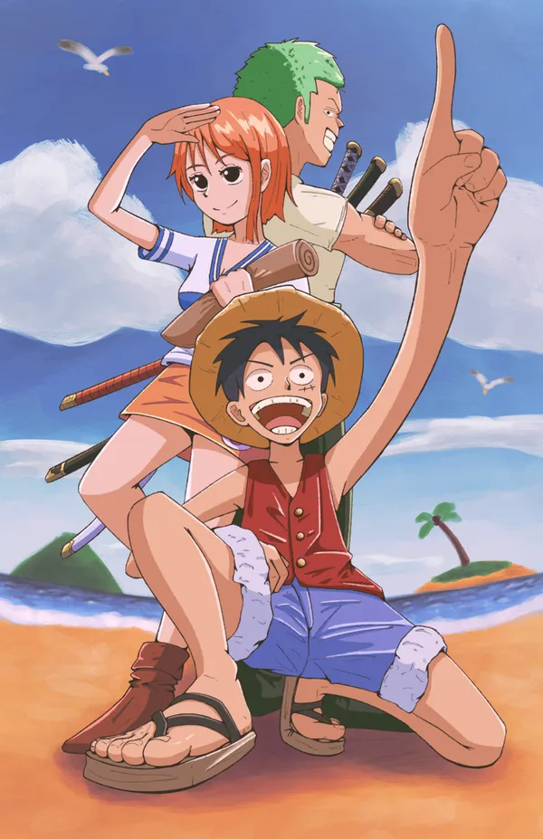 luffy one piece anime ngầu cùng các nhân vật khác 