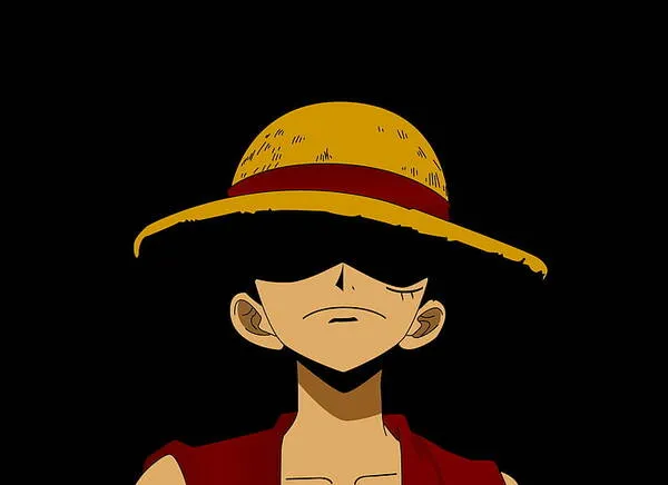 luffy one piece anime ngầu nền đen 