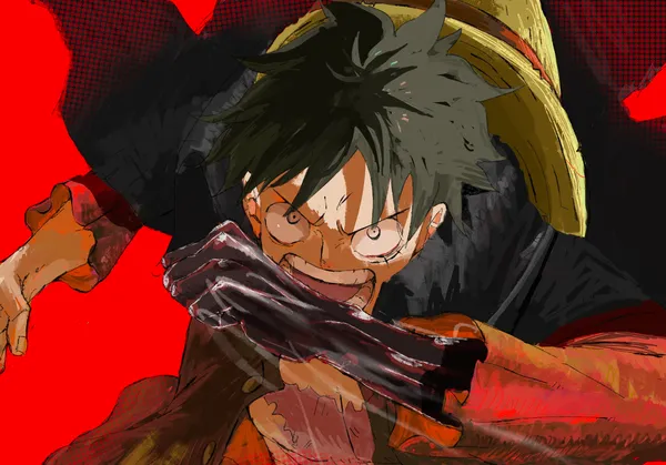 luffy one piece anime ngầu dũng cảm 