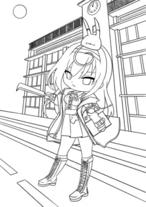 99+ tranh tô màu anime nữ ngầu, nam ngầu cute đẹp nhất