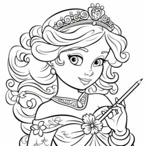 tranh tô màu công chúa anime