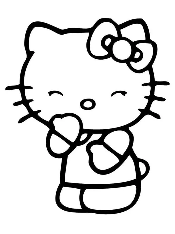 hello kitty tranh tô màu cute 