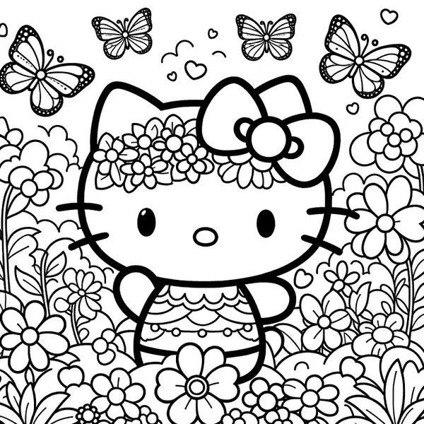 hello kitty tranh tô màu đẹp 