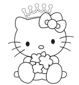 99+ ảnh mèo Kitty tranh tô màu Hello Kitty đáng yêu nhất cho các bé
