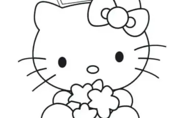 99+ ảnh mèo Kitty tranh tô màu Hello Kitty đáng yêu nhất cho các bé