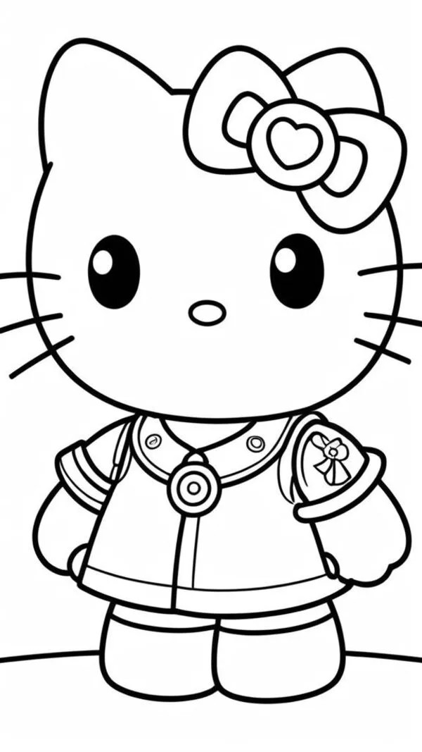 hello kitty tranh tô màu ngộ nghĩnh