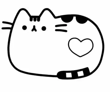 tranh tô màu mèo pusheen đơn giản cute 