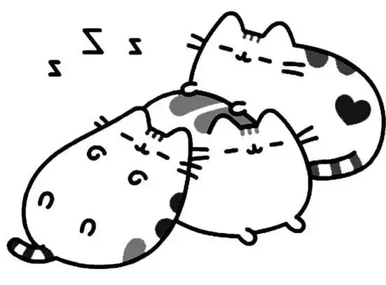 tranh tô màu mèo pusheen nghe nhạc