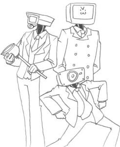 tranh tô màu titan cameraman v2