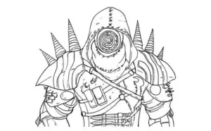 tranh tô màu titan drill man